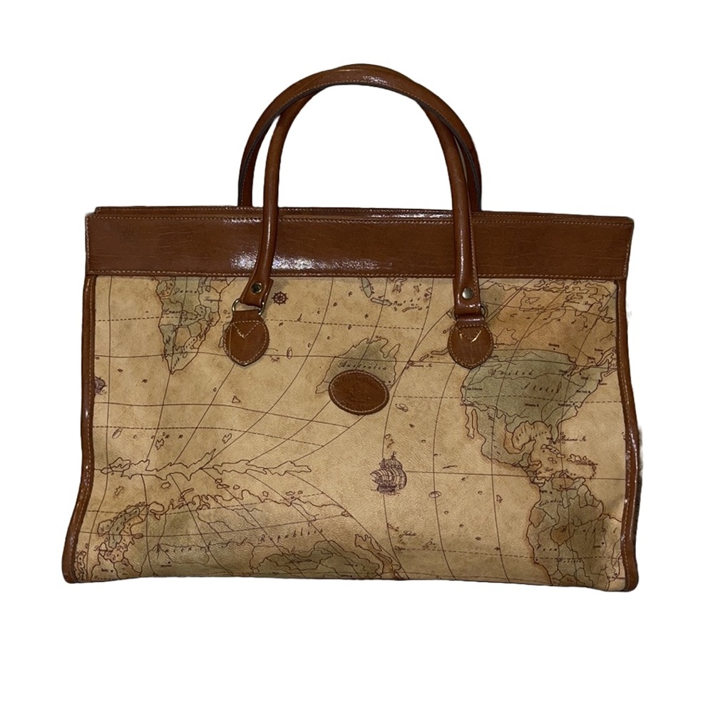 The Columbus Collection by Bagoda Vintage Map Carry On Duffle Bag Set “The Nina”